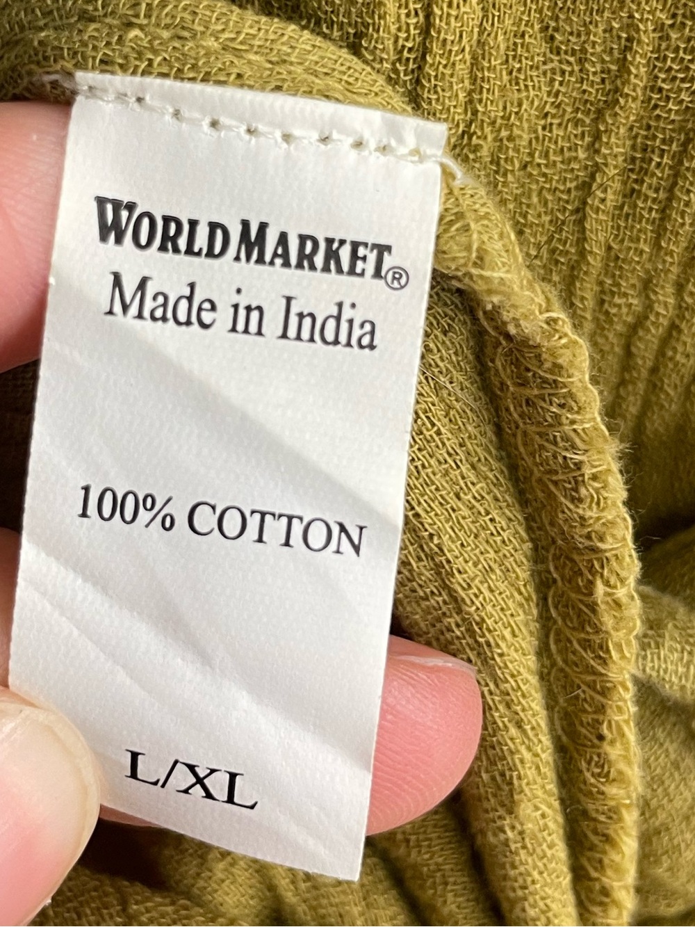 World Market 100% Cotton Jumpsuit Jumper Size Large XL Mossy Green Cottagecore - Picture 4 of 4